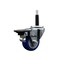Service Caster 3'' Blue Poly Swivel 3/4'' Expanding Stem Caster with Brake SCC-EX20S314-PPUB-BLUE-PLB-34 - alternate 1